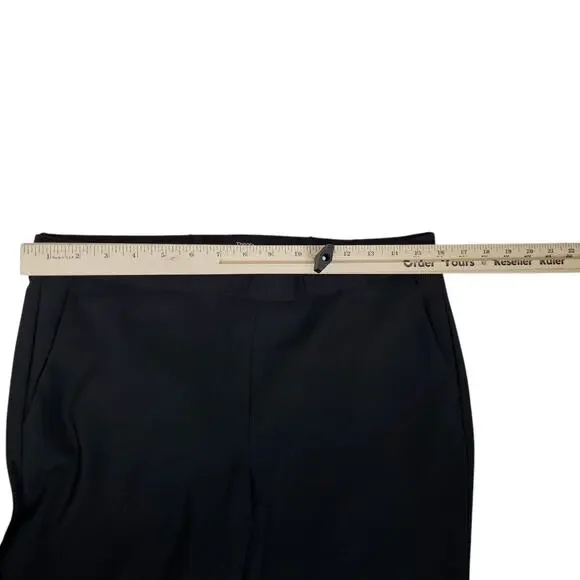 Theory Womens Tapered Dart Ponte Pant Sz L Black Pull On Cropped Pockets Stretch - Picture 14 of 16